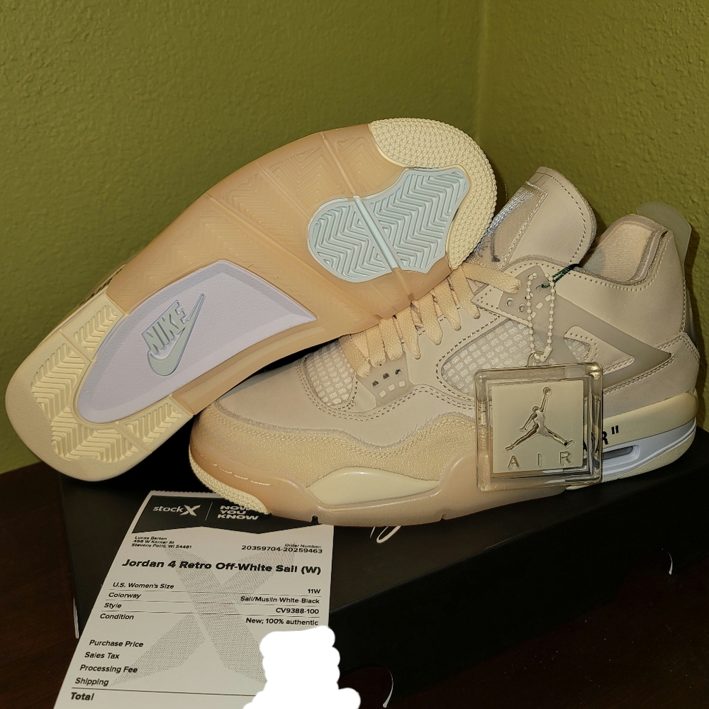 Jordan 4 Off-White Sail - 11W/9.5M